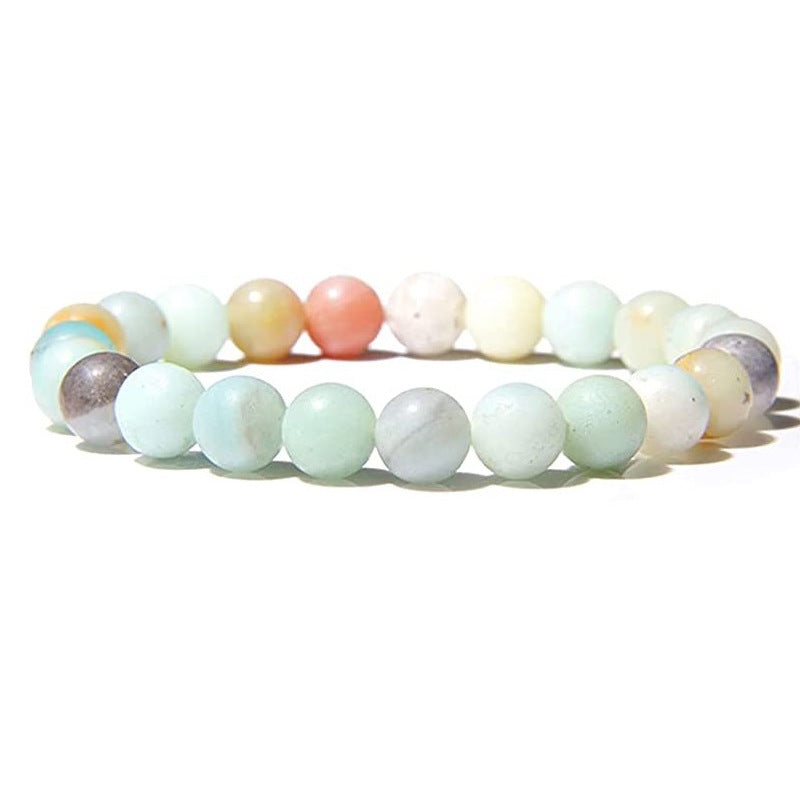 White-barked Pine Volcanic Stone Handmade Beaded Bracelet