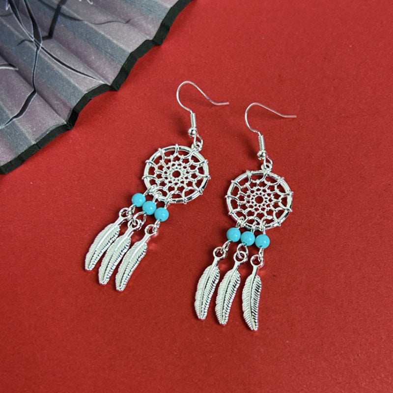Ethnic Style Peacock Retro Ear Hook Earrings