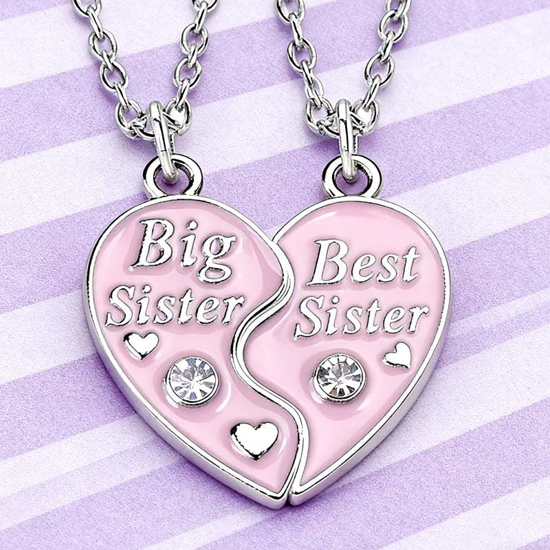 Pretty Letter Good Friend Girlfriends Heart-shaped Necklace