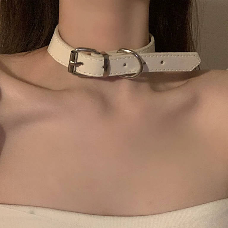Women's & Men's Band Chain Design Leather High-grade Punk Necklaces