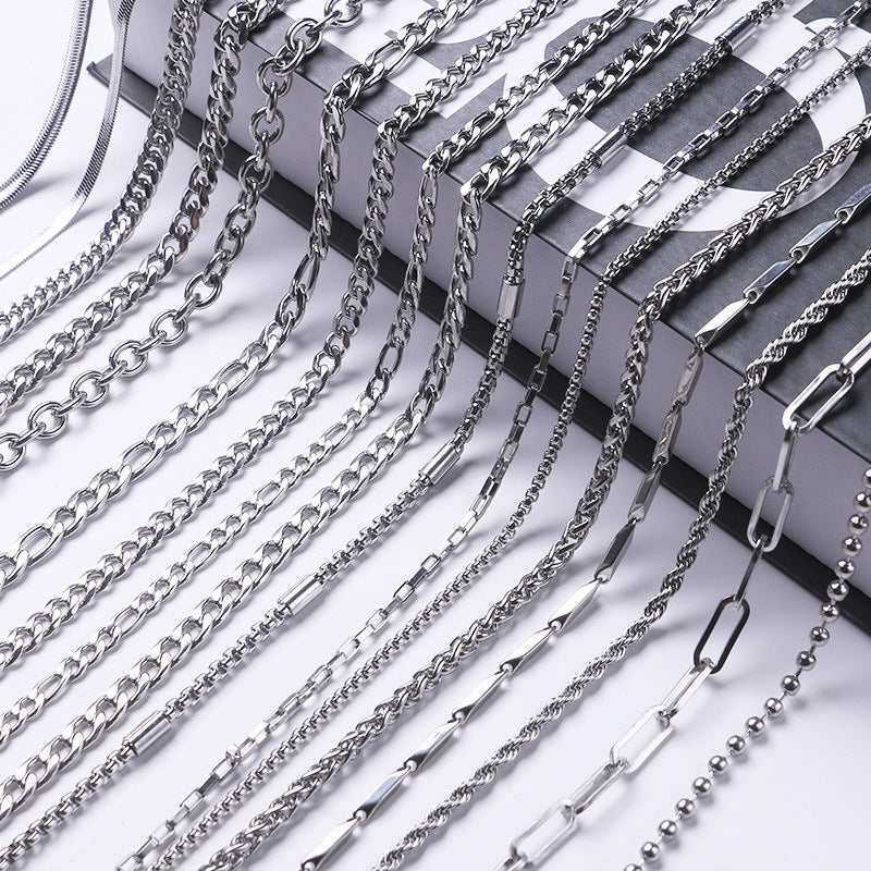 Featured Fashion Titanium Chain Choker Handmade Necklaces