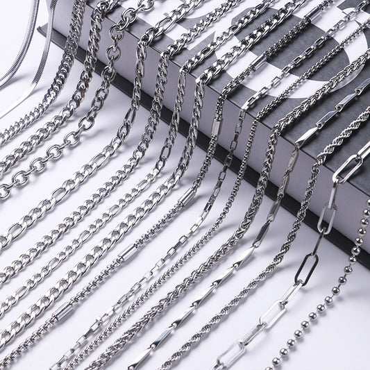 Featured Fashion Titanium Chain Choker Handmade Necklaces