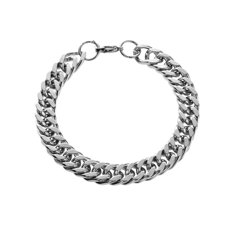 Men's Steel No Fading Cuban Chain Tide Bracelets