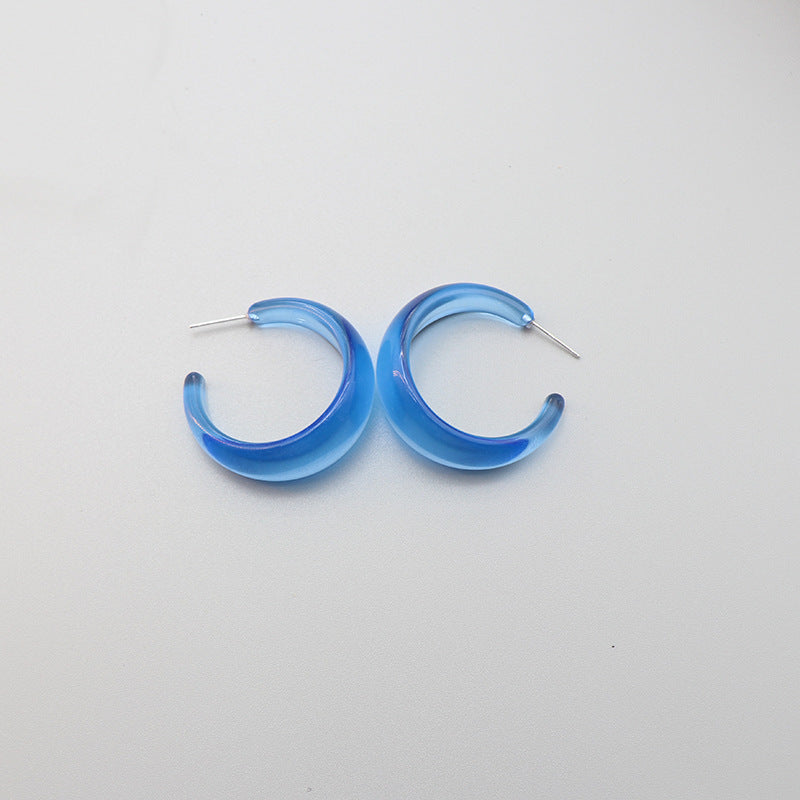 Women's Design Transparent Acrylic Ear Clip Cold Style Earrings