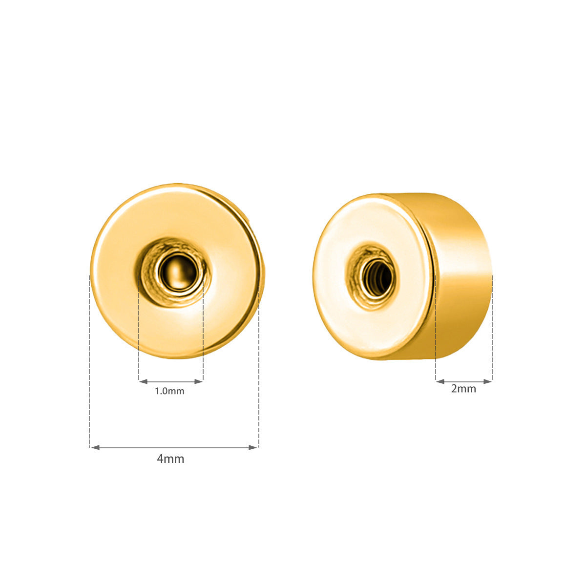 Earplug Ear Bone Ball-shaped Round Cake Stud Earrings