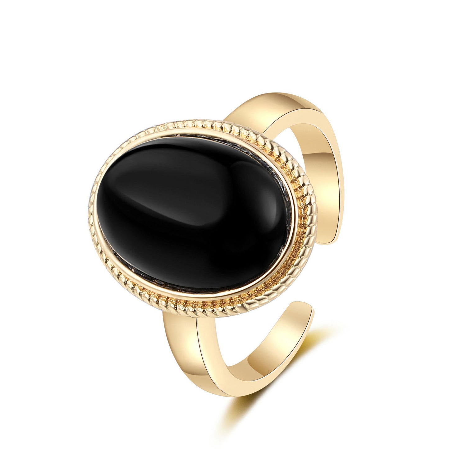 Cool Black Agate Style Female Trendy Rings