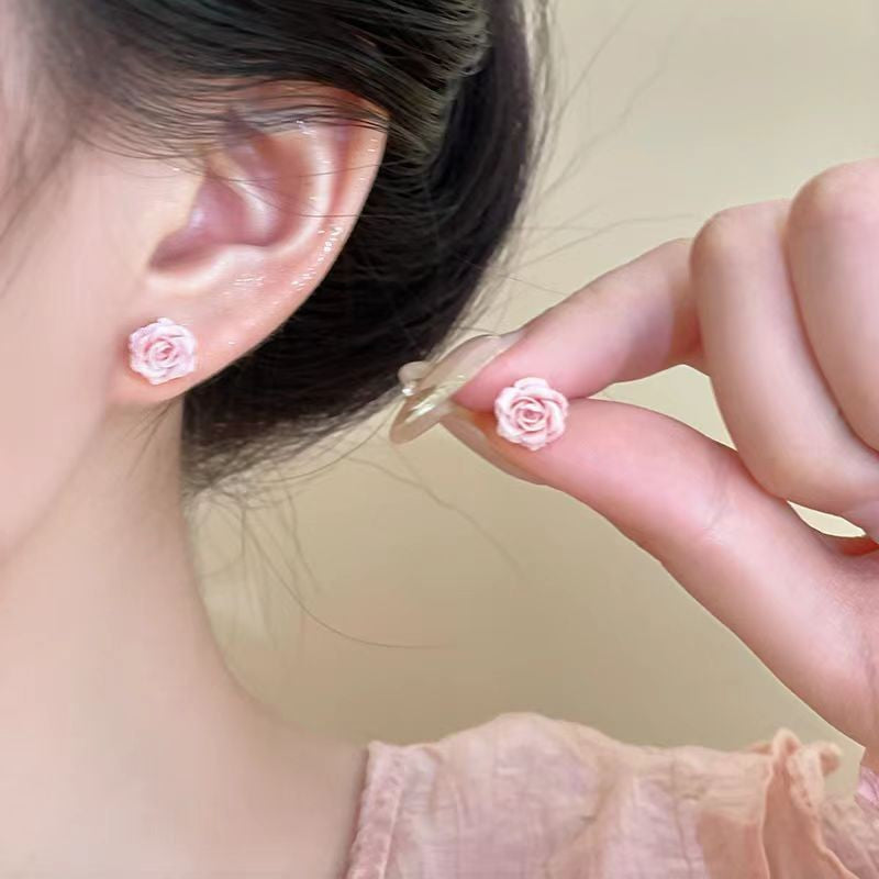 Series Sier Needle Light Luxury Simplicity Niche Alluvial Gold Flower Rings