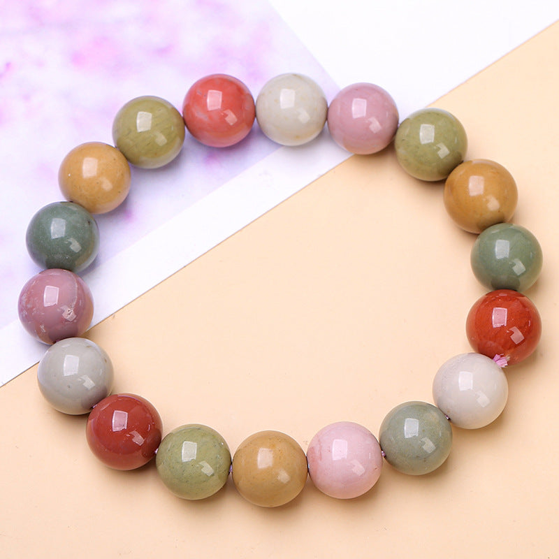 Natural Milkshake Female Fashion Colorful Agate Bracelets
