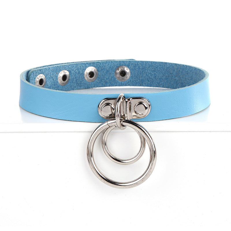 Hip Hop Fashion Leather Punk Multicolor Rings