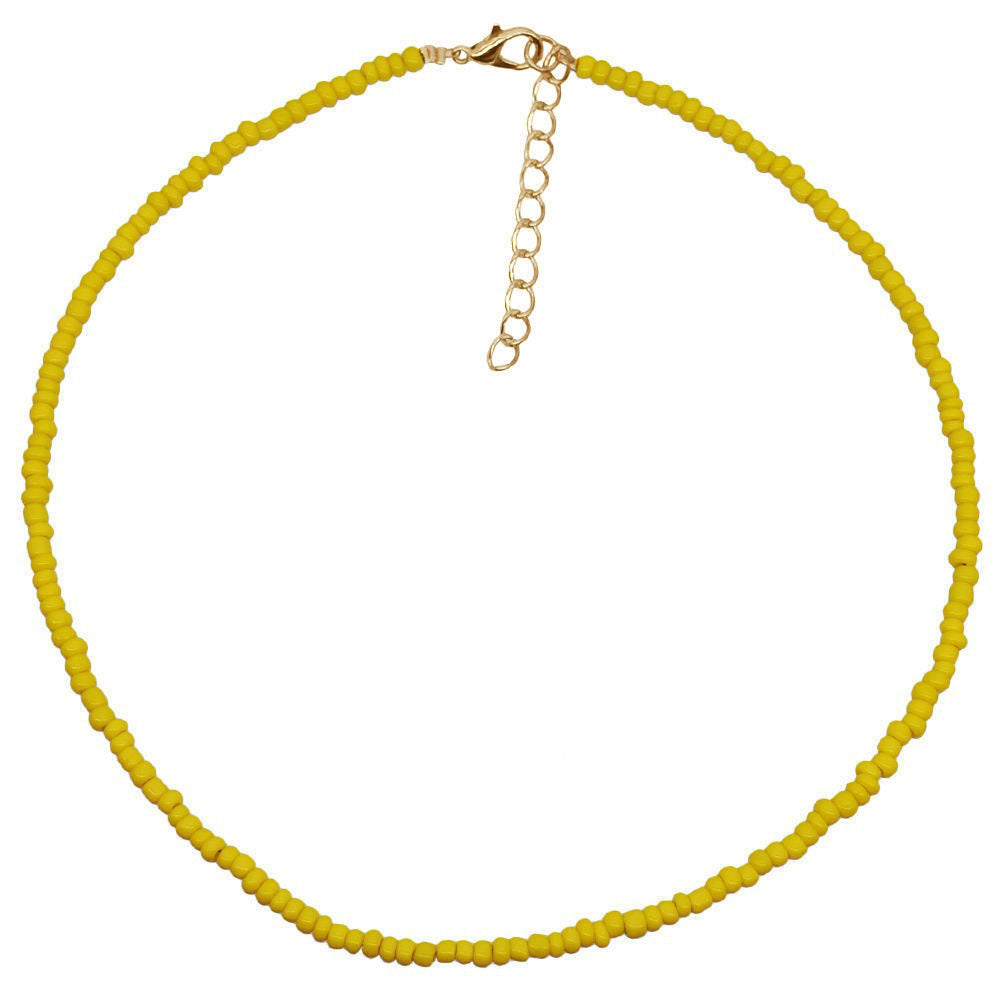 Women's Clavicle Chain Sweet Personalized Color Bead Handmade Beaded Necklaces