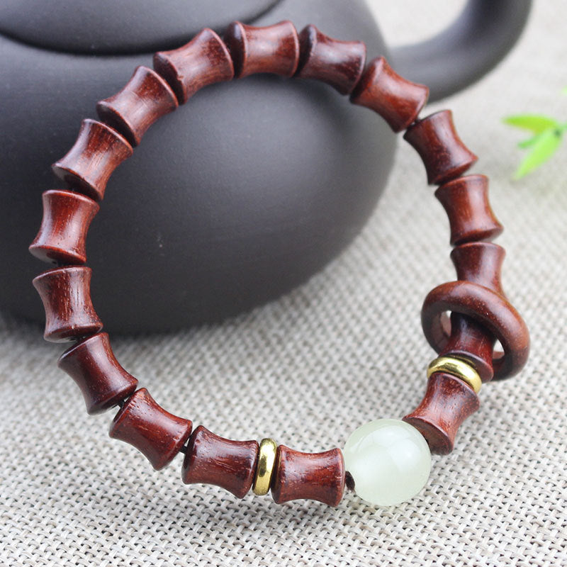 Women's & Men's Red Sandalwood Zambia Rosewood Beads Crafts Like Bracelet