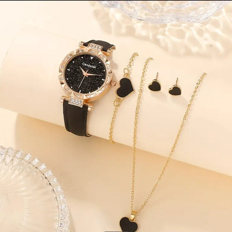 Simple Sweet Loving Heart Ear Three-piece Bracelets