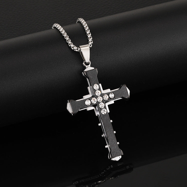 Women's & Men's Baroque Cross Hip Hop Versatile Sweater Chain Pendants