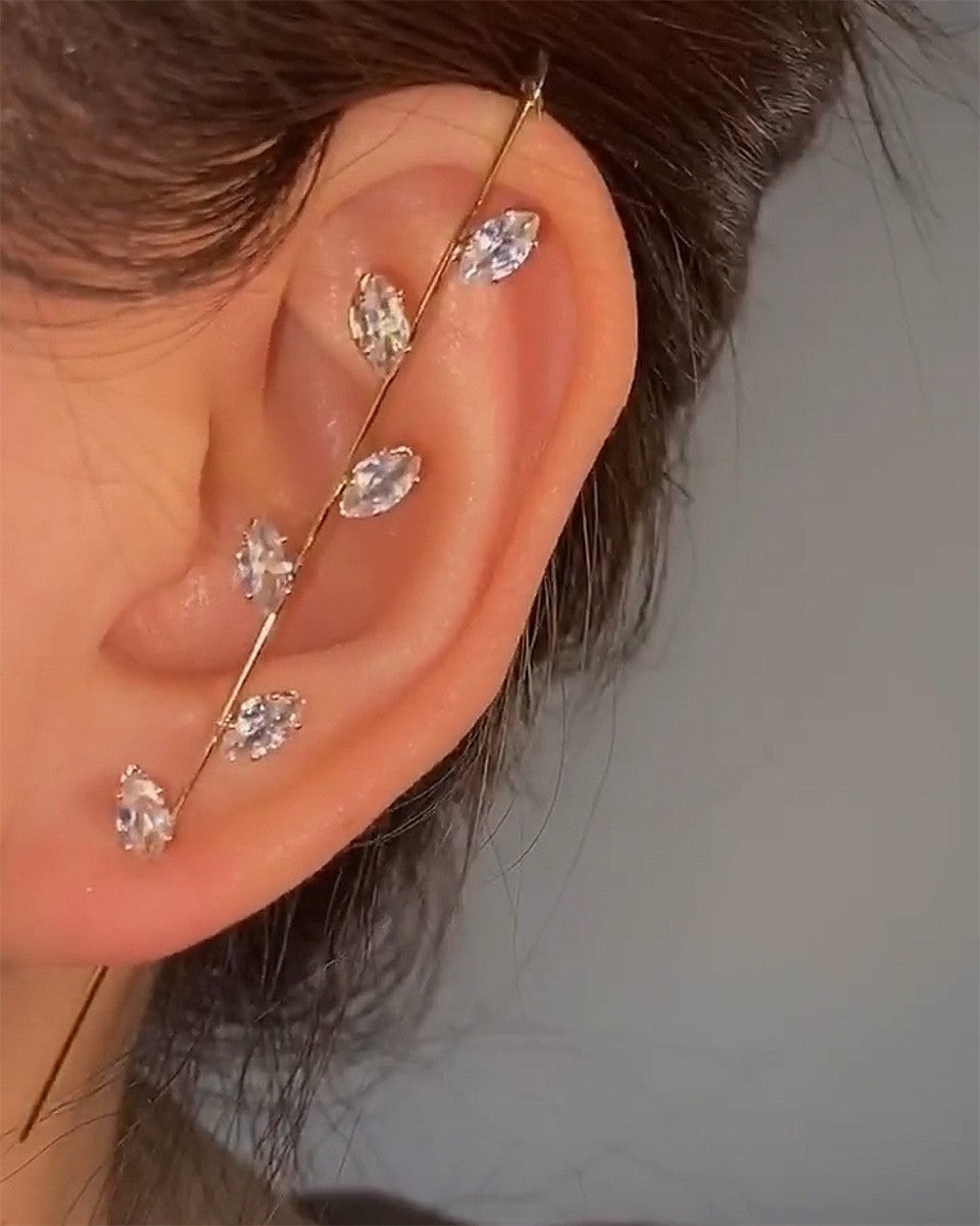 Sier Plated Ear Clips Without Piercing Rings