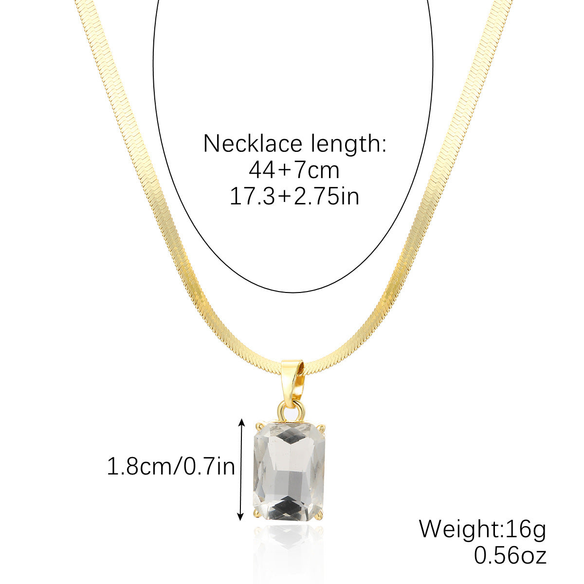Women's Light Luxury Minority Snake Bones Chain Double Layer Twin Necklace