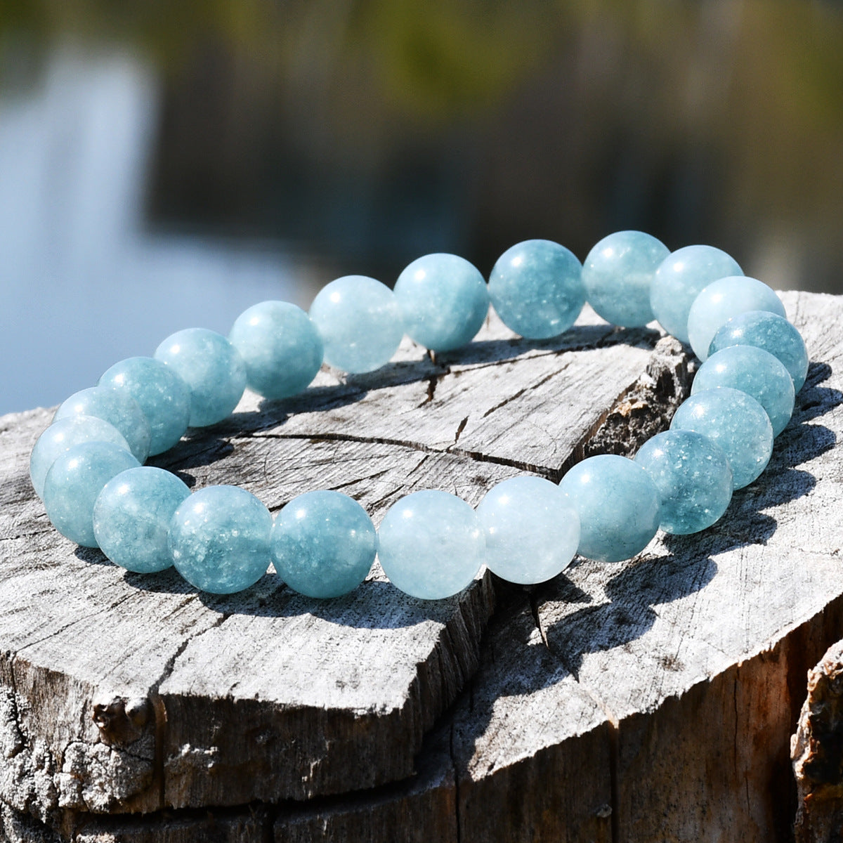 Women's & Men's Summer Colorful Beaded Aquamarine Crystal Niche Bracelets