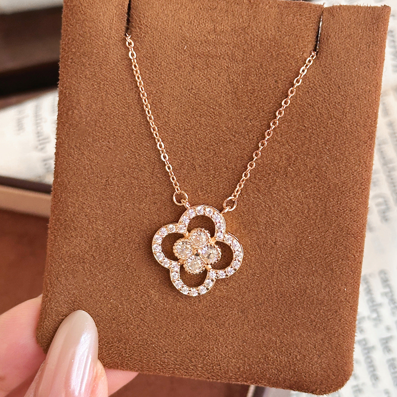 Style Clavicle Chain Fashion Fresh Four-leaf Clover Necklace