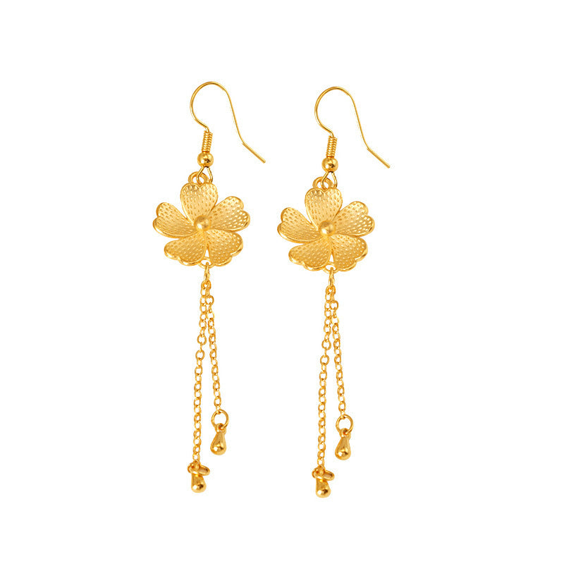 Women's Placer Gold Tassel No Color Fading Rings