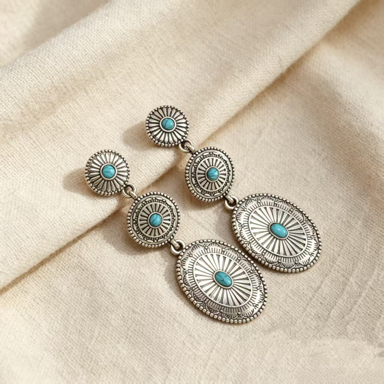 Bohemian Vintage Totem Distressed High Sense Earrings