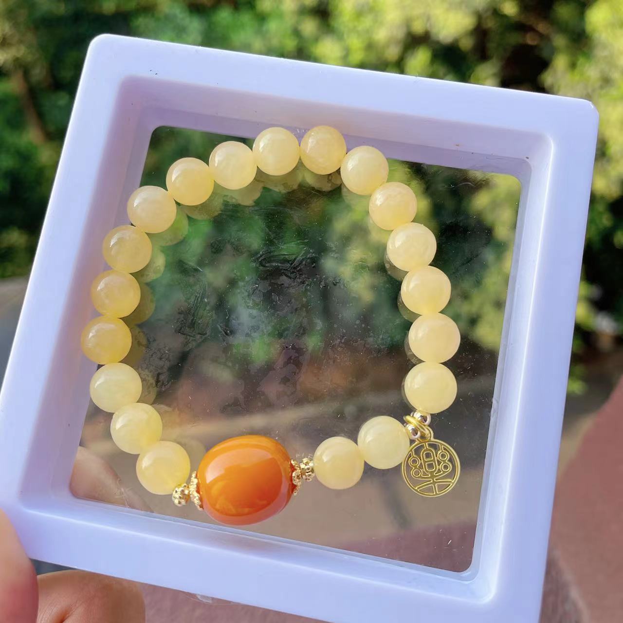 Caramel Alluvial Gold Plated Stretch Gift Bracelets