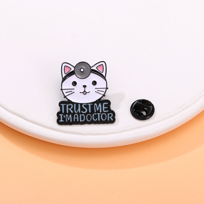 Cats English Style Bag Horse Needle Brooches