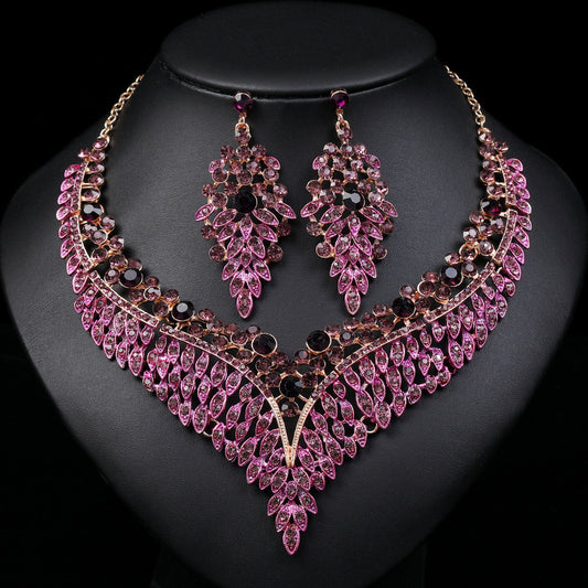 High Profile Retro Exquisite Design Banquet Jewelry Set