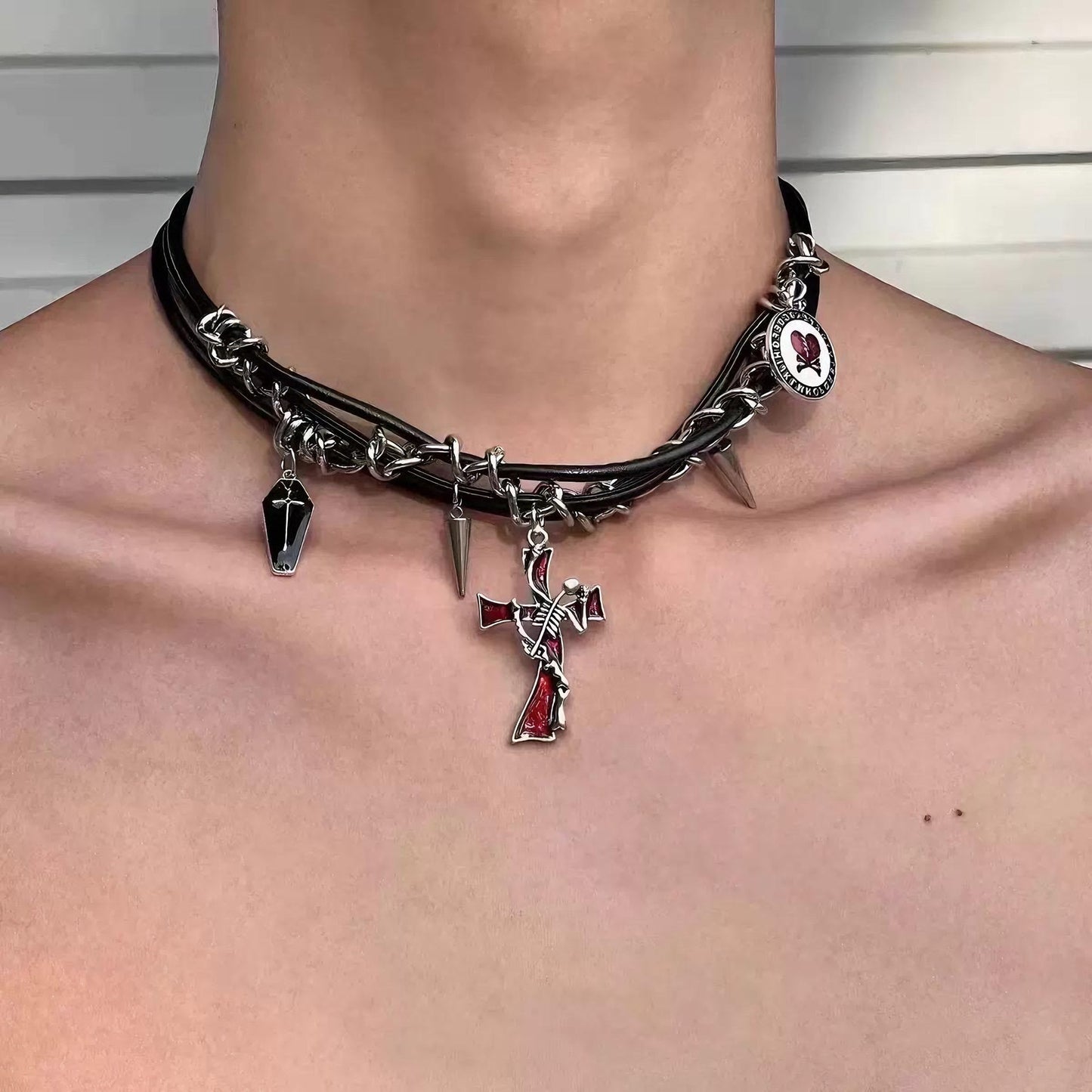 Hot Butterfly Leather Punk Rock Clavicle Collar