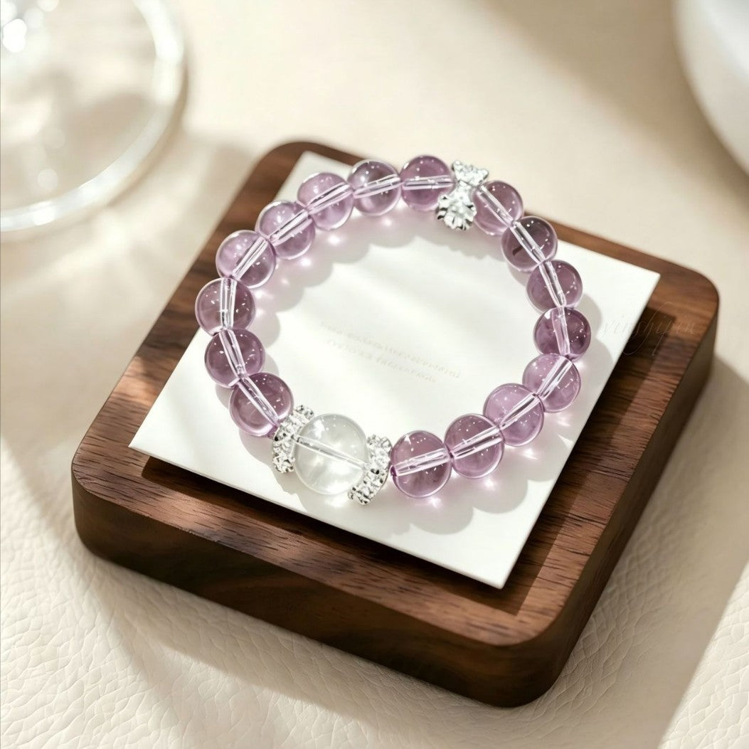 Women's Amethyst Chinese Beaded National Style Light Luxury Exquisite High Sense Bracelet