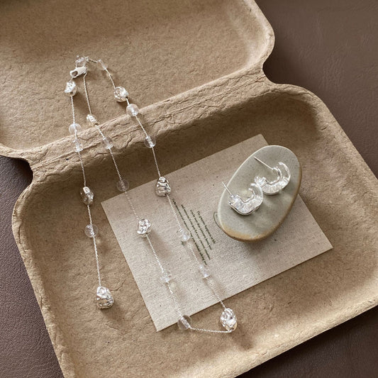 Crystal Streamer Beaded High Sense More Than Fashionable Wearing Methods Necklace