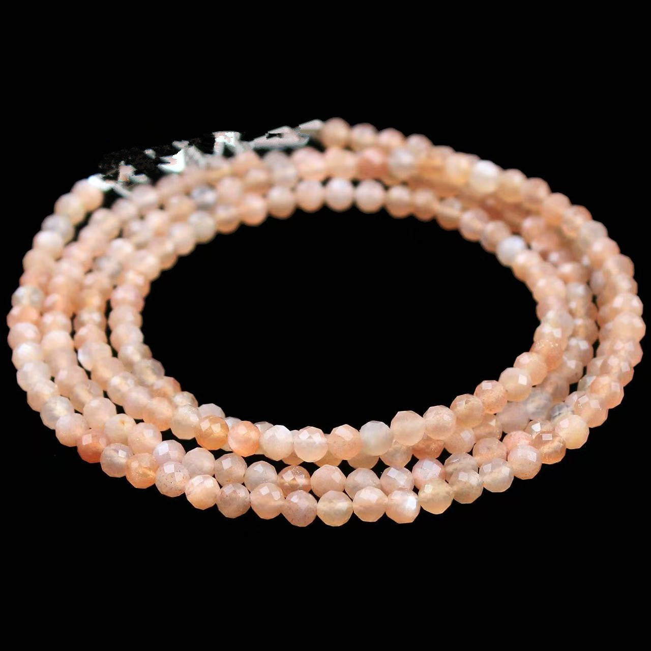 Pink Tourmaline Garnet Faceted Olive Lime Blue Moonlight Long Bracelet