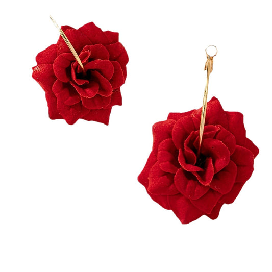 Rose Ear Clip Exquisite Elegant Gentle Holiday Daily Travel Earrings