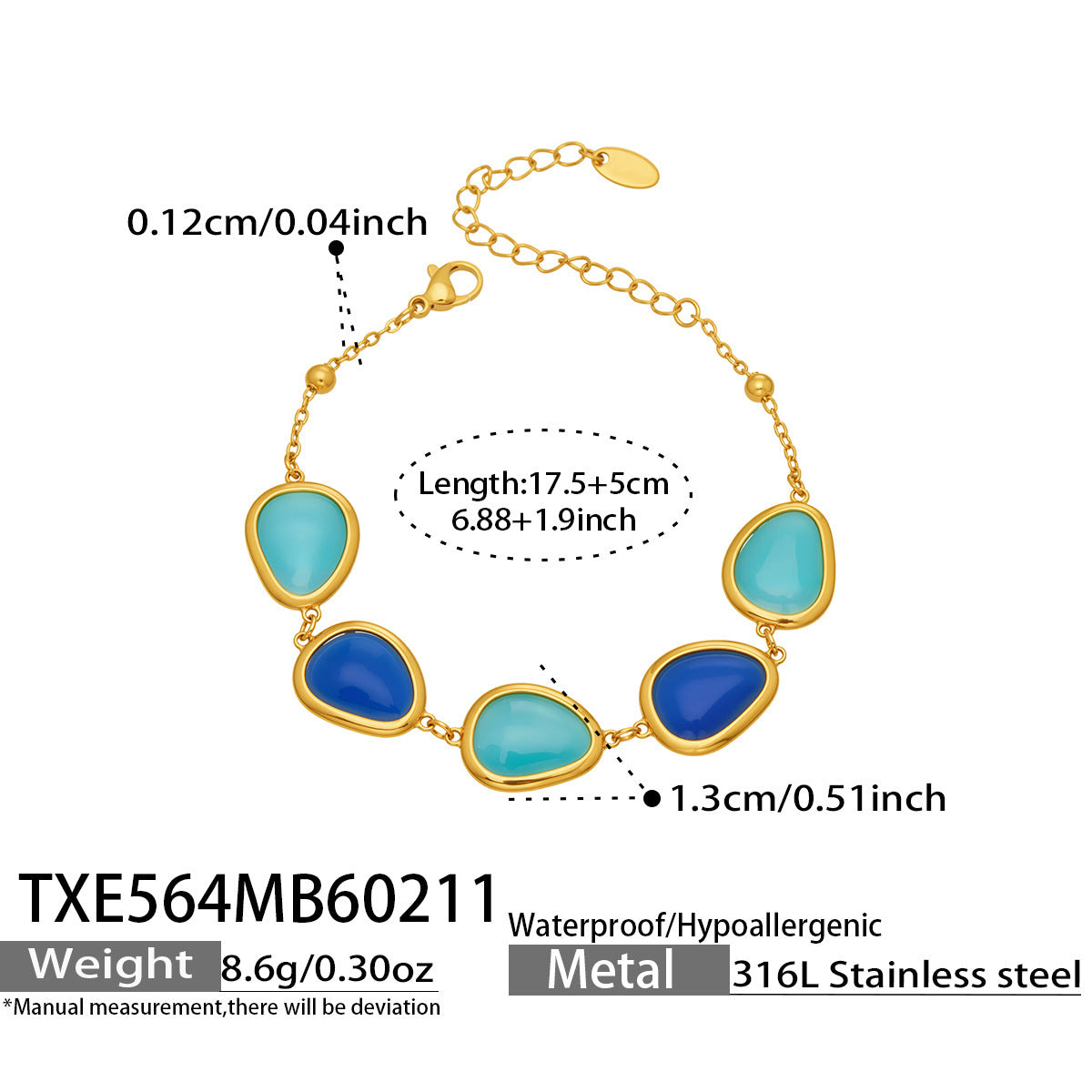 Li Affordable Luxury Style Cut Water Drop-shaped Opal Female Stainless Necklaces