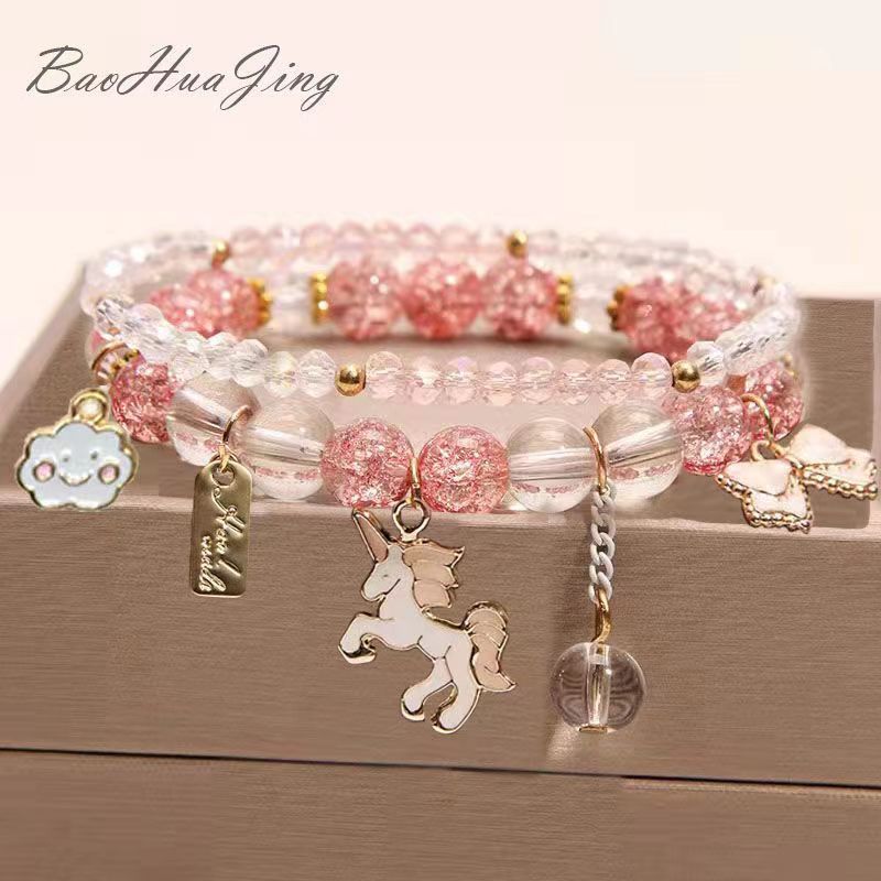 Women's Pearl Korean Super Cute Cartoon Beaded Bracelets