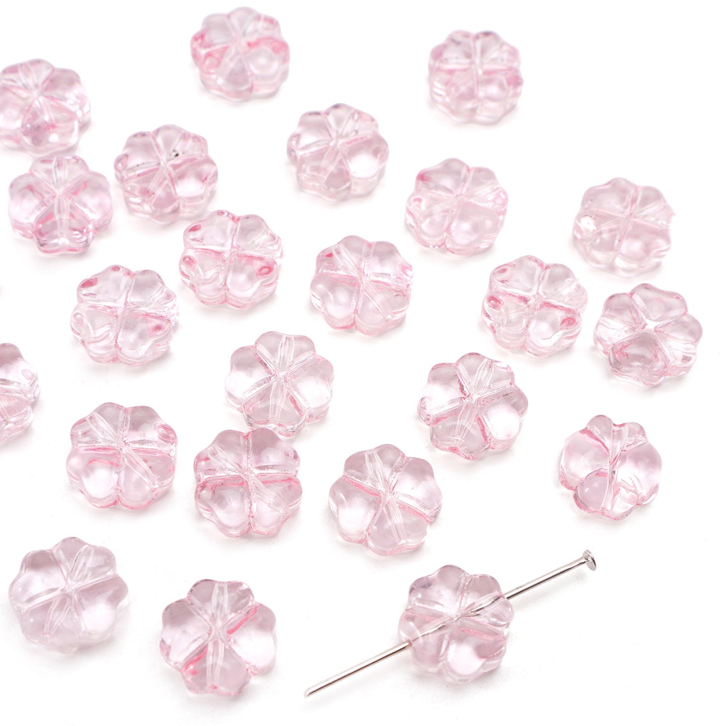 Beautiful Clover Flat Beads Scattered Handmade Jewelry Accessories