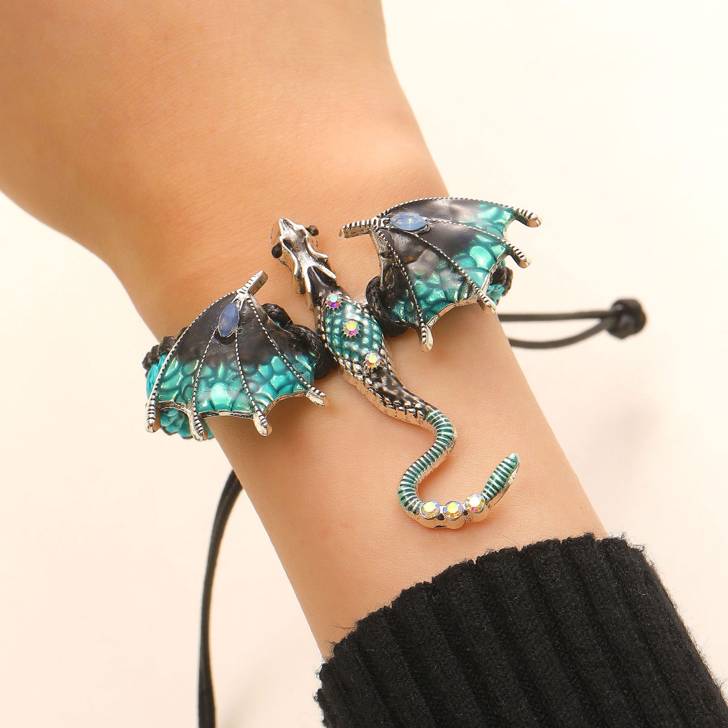 Dragon Hand Weaving Diamond Flying Carrying Strap Personality Bracelet