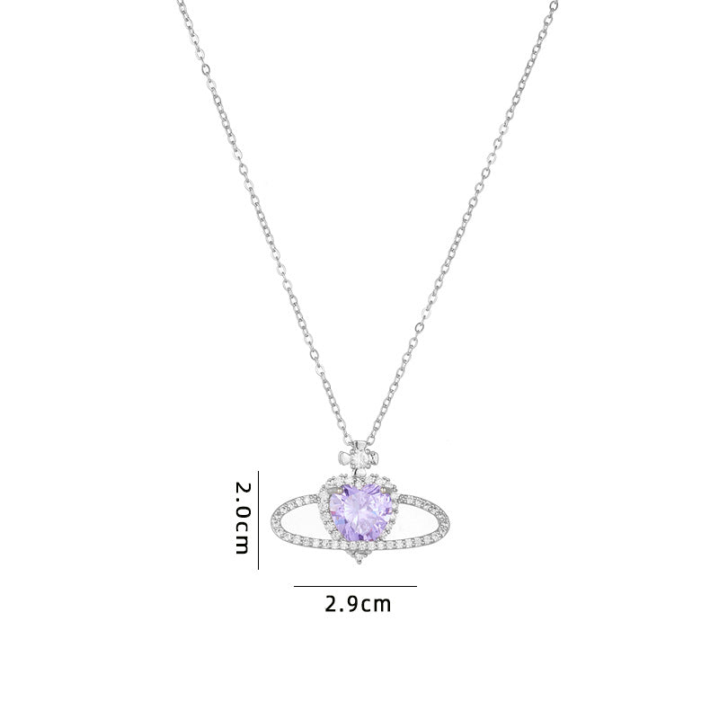 Design Personality Inlaid Zircon Love Accessories Necklaces