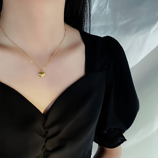 Chain Simple Temperament Entry Lux Peach Necklaces