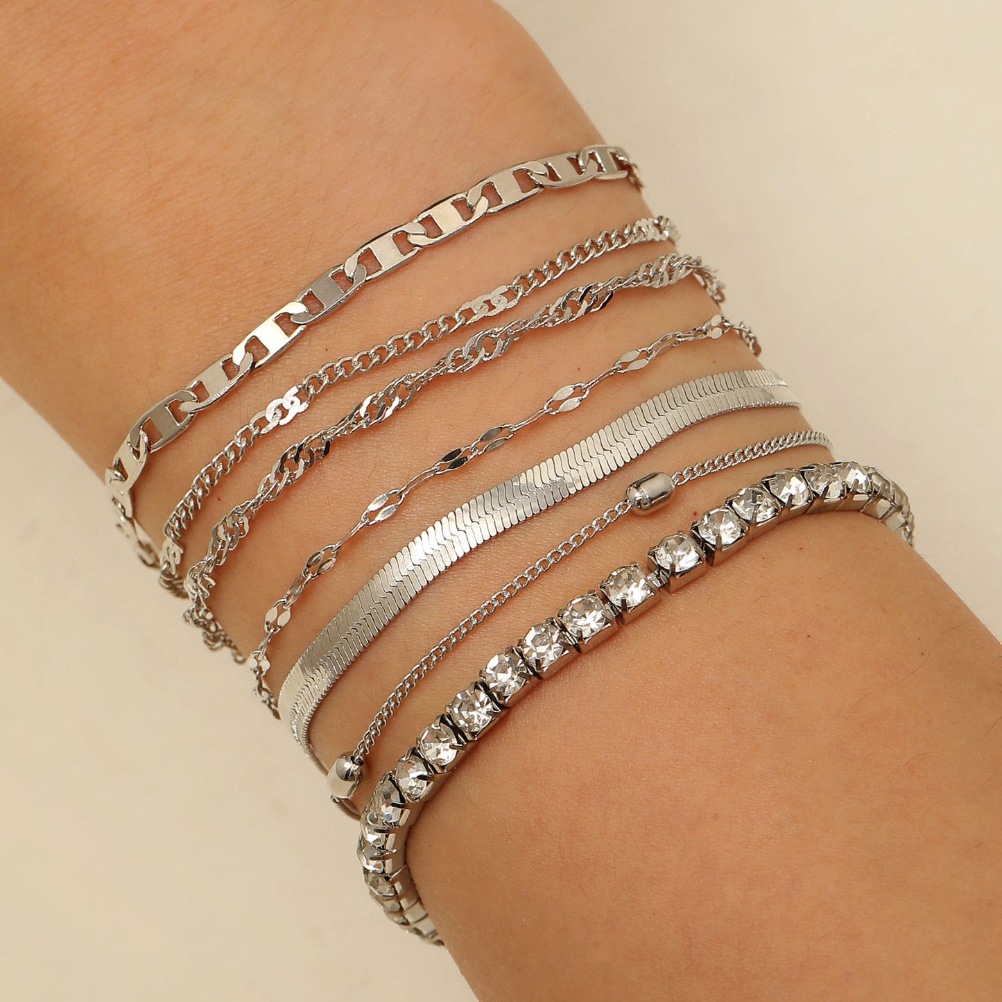 Trendy Alloy Combination Punk Hip Hop Bracelets