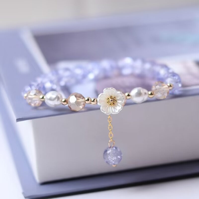 Children's Imitation Crystal Small Flower Gift Fresh Bracelets