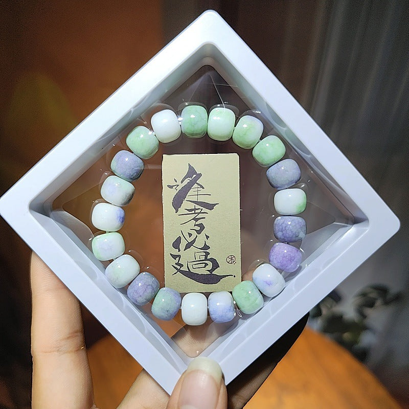 Chinese Ceramic Colored Glaze Beaded Color Niche Bracelets