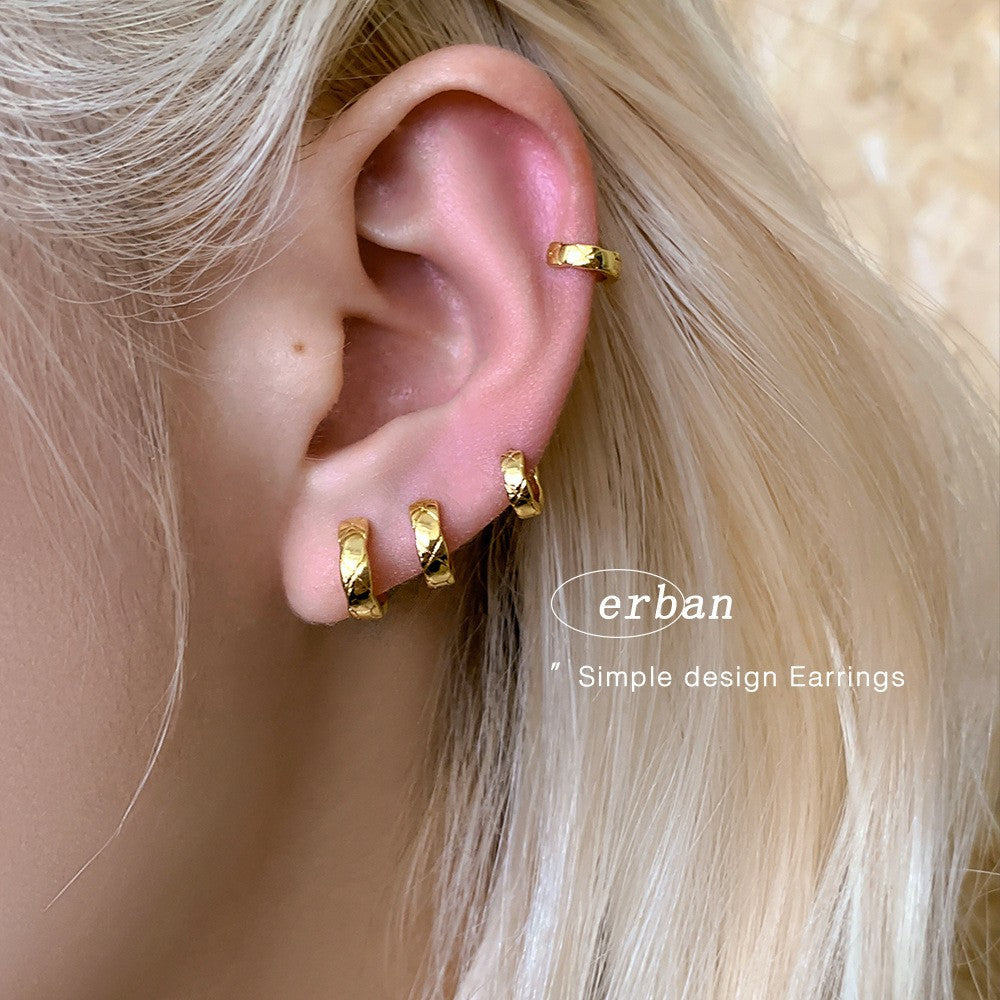Women's Unique Design Sier Pin Exquisite Mini Earrings