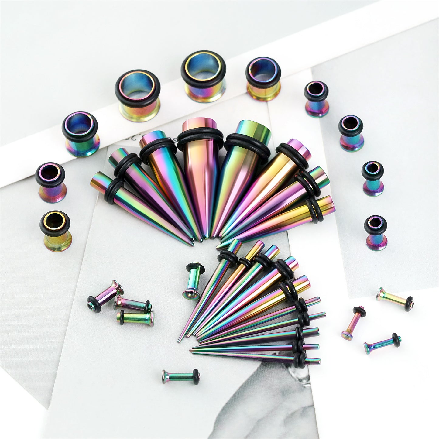 Pointed Cone Single Horn Ear Extender Amplifier High Sense Piercing Stud Earrings