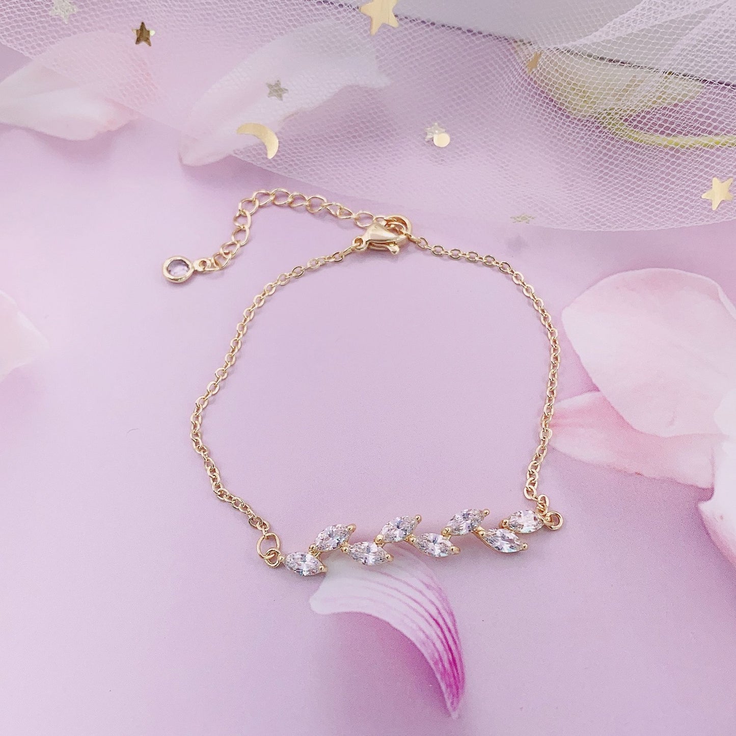 Leaf Bridal Female Korean Style Design Mori Bracelet