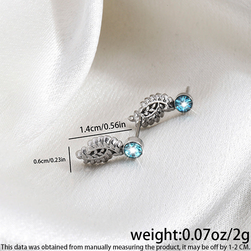 High-grade Fashionable Versatile Micro Diamond Butterfly Earrings