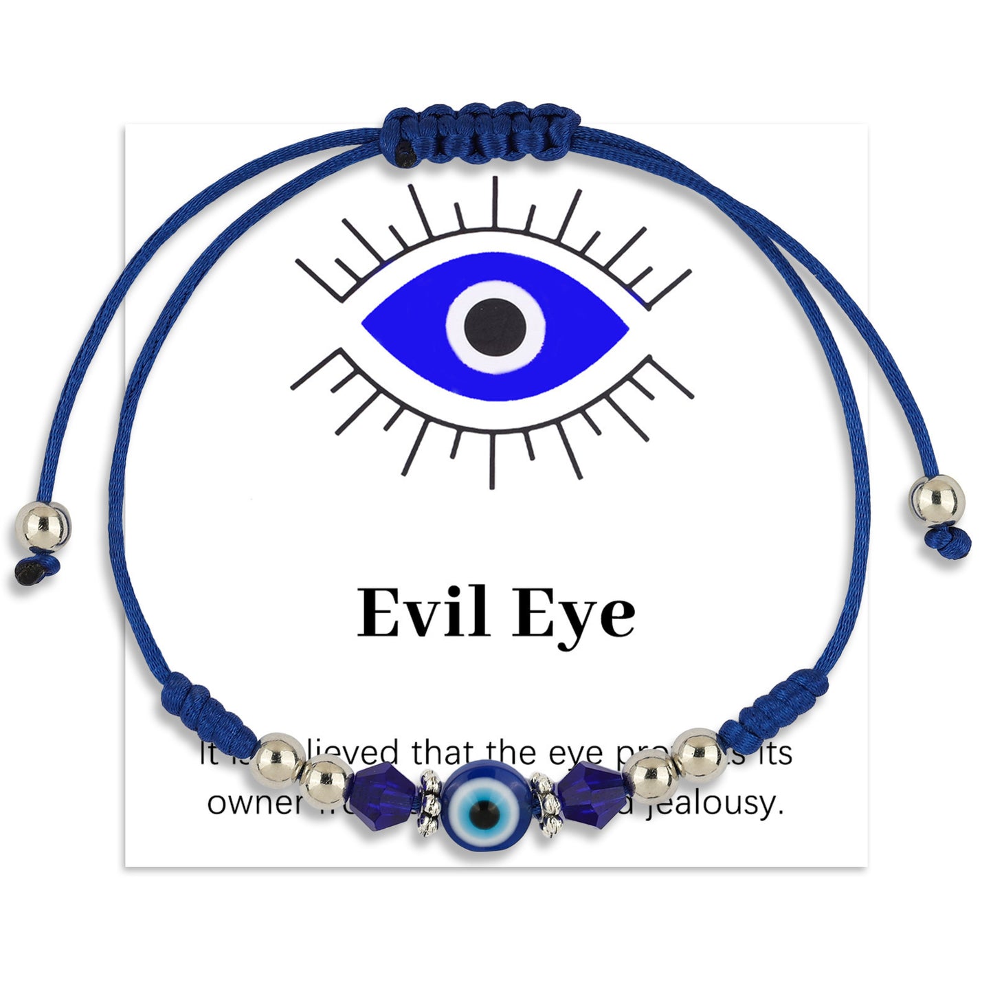 Devil's Eye Adjustable Hand-woven Couple Holiday Gift Rhombus Bead Bracelets