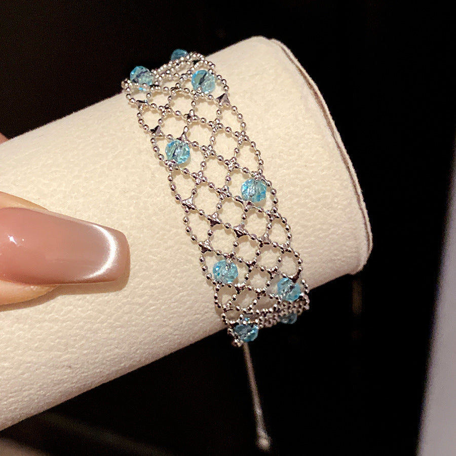 Korean Style Simple Glass Beaded Hollowed Bracelets