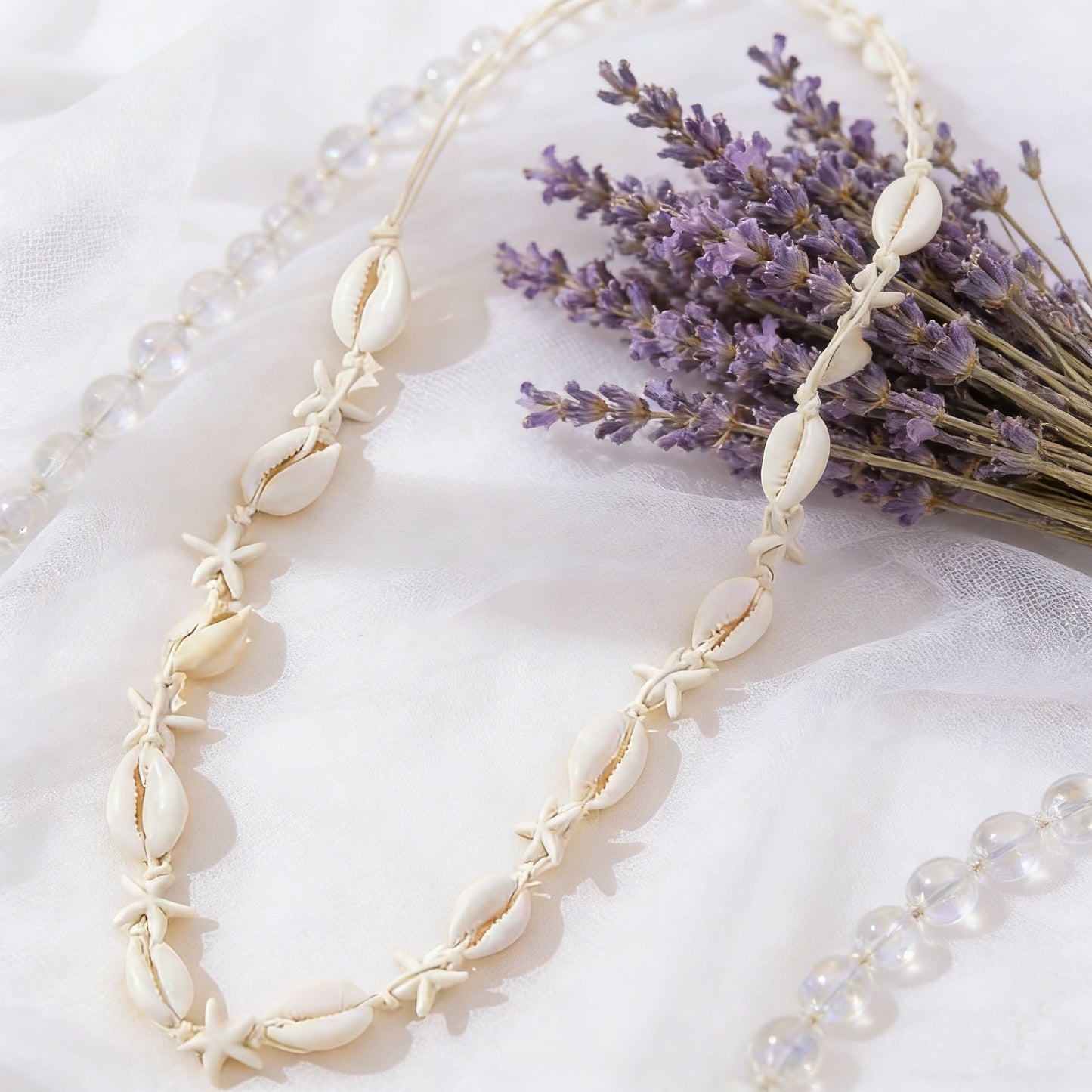 Women's Clavicle Chain Bohemian Style Bead Shell Necklace