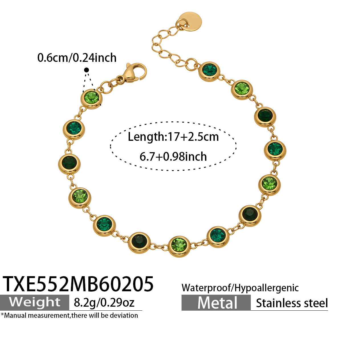 Stainless Steel Full Rhinestone Zircon Fashion Personalized Graceful Wild Light Jewelry Set