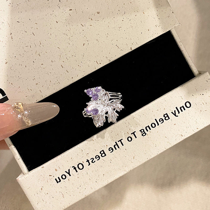 Women's The Debris Small Artistic Design Sweet Index Rings
