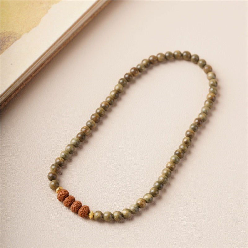 Circle With Round Beads National Style Single Green Bracelets